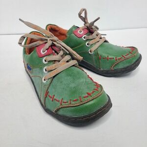 TMA Eyes Original TMA Time Women's Green Stitched Leather Walking Shoes Size‎ 8